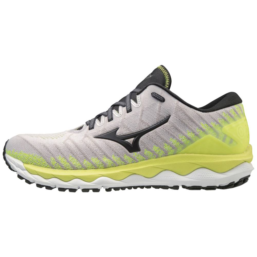 Mizuno Wave Sky 4 WAVEKNIT™ - Erkek Koşu Ayakkabısı - Beyaz/Sarı Türkiye (YVOACF-305)